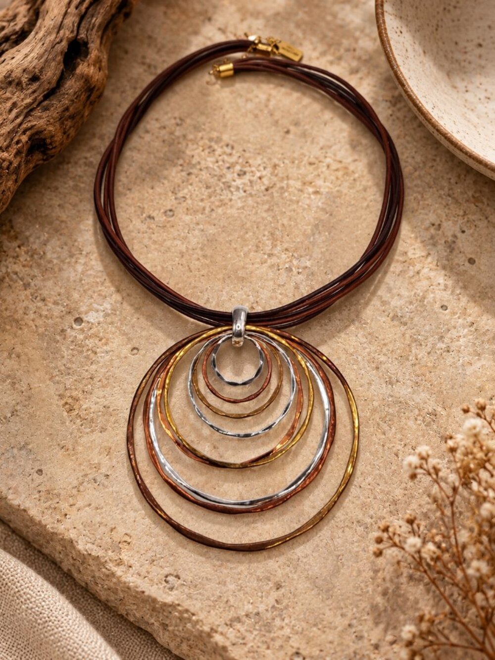 Robert Lee Morris Multi Circle Necklace